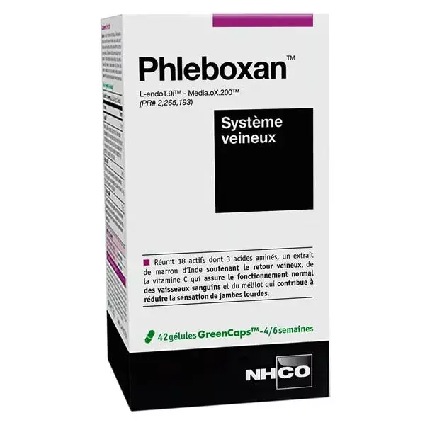NHCO Phleboxan Confort Circulatoire Jambes Lourdes 42 gélules