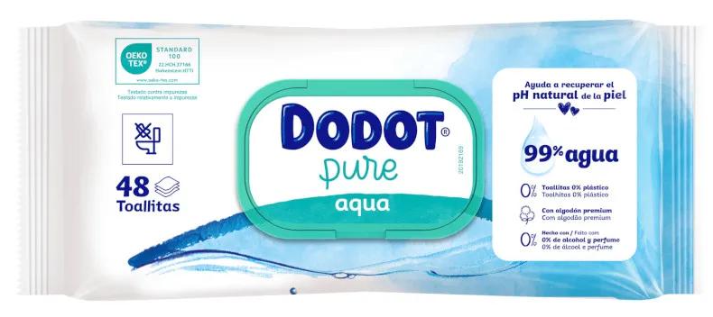 Lingettes Dodot Aqua sans plastique 48 unités