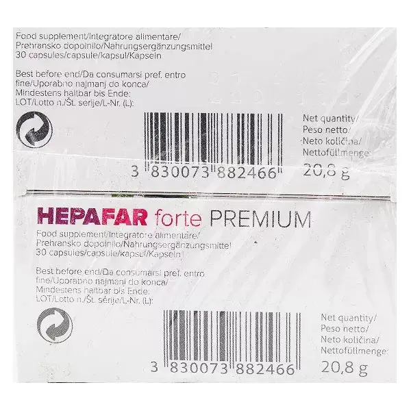 Sensilab Hepafar Forte Premium Lot de 2 x 30 capsules