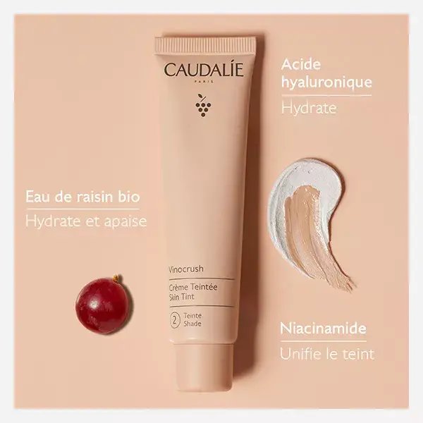 Caudalie Vinocrush Crème Teintée - Teinte 2 - 30mL