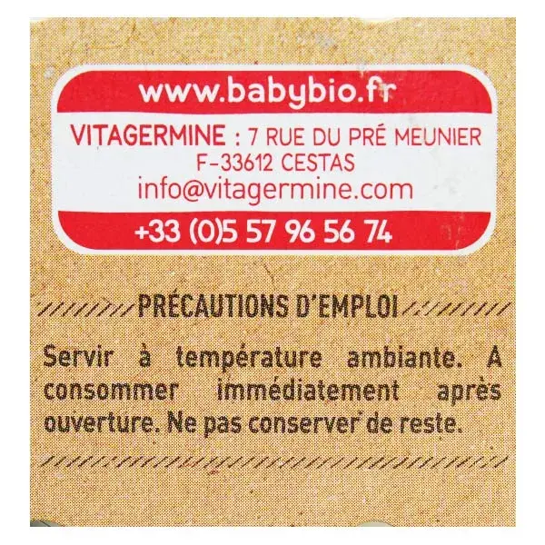 Babybio Desserts Lactés Pot Brassé au Lait de Vache Nature +6m Bio Lot de 2 x 130g