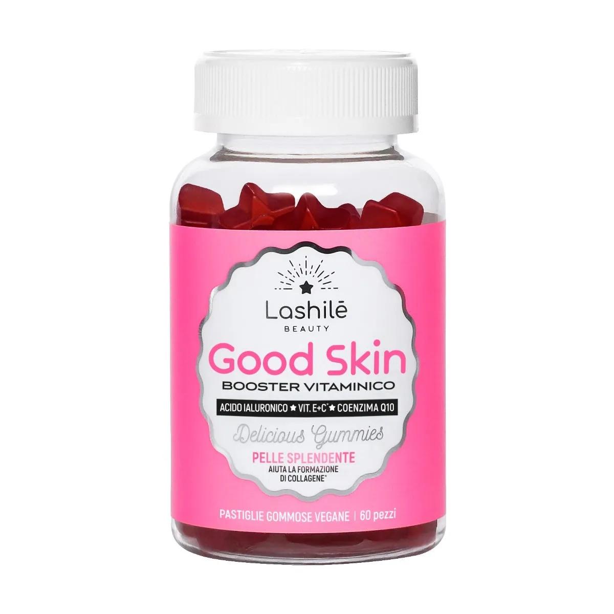 Lashilé Good Skin Integratore Pelle Splendente Con Acido Ialuronico e Coenzima Q10 60 Pastiglie Gommose