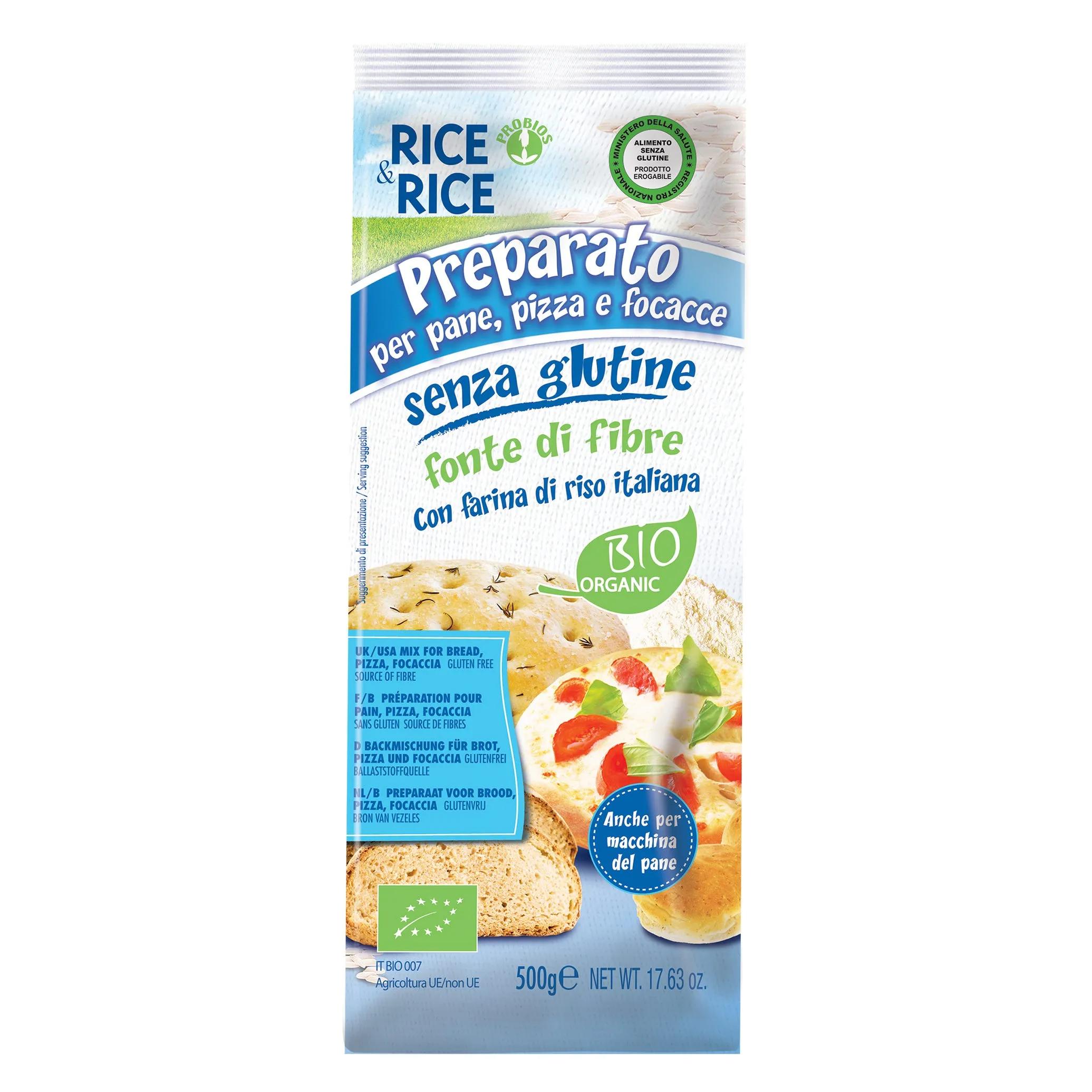 Rice & Rice Preparato Pane Pizza Focacce Senza Glutine 500 g