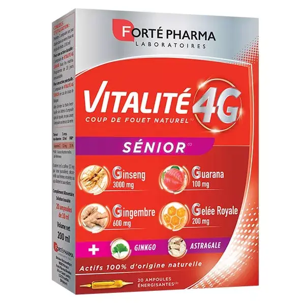 Forte Pharma Vitalitalidad 4G Dinamizador Senior 20 Ampollas