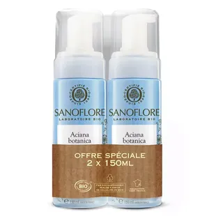 Sanoflore Aciana Botanica Mousse d'Acqua Detergete Bio Lotto di 2 x 150ml