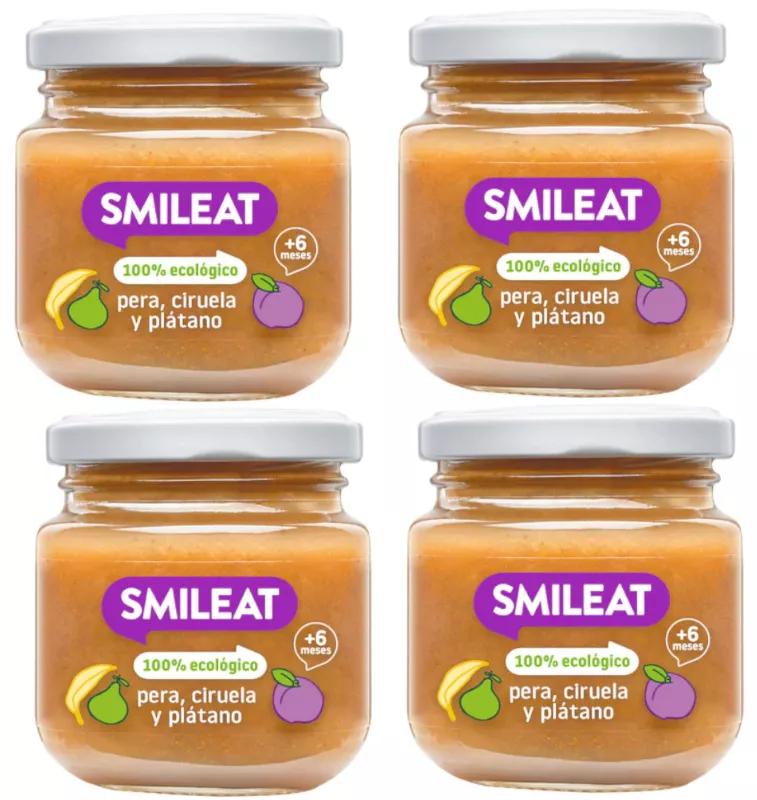 Smileat Pot de Trois Fruits 100% Bio 4x130 gr