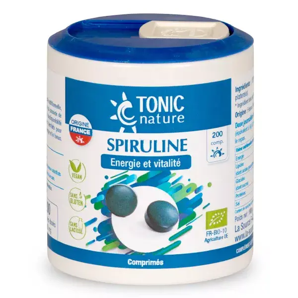 Tonic Nature Spiruline Bio 200 comprimés