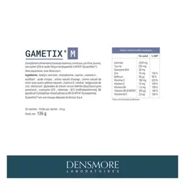 Densmore Gametix M Fertilité et Reproduction Homme - Cure de 1 mois