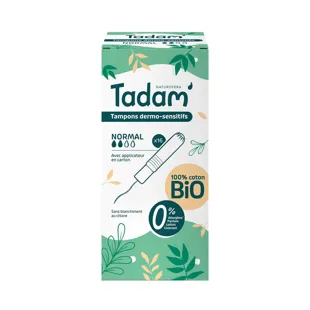 Tadam' Igiene Femminile Tampone Dermo-Sensitif con Applicatore Normale Bio 16 unità