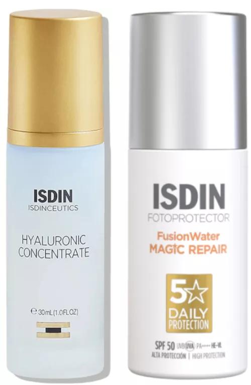 Isdin Hyaluronic Concentrate 30 ml + Fusion Water Magic Repair SPF50 50 ml