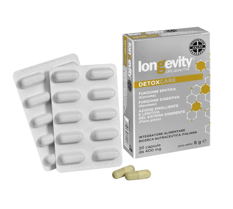 Longevity Detoxcare Integratore Depurativo 20 Capsule