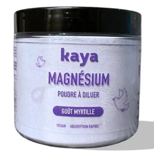 Kaya Magnesium - Polvere al gusto di mirtillo - Scorta per 30 giorni