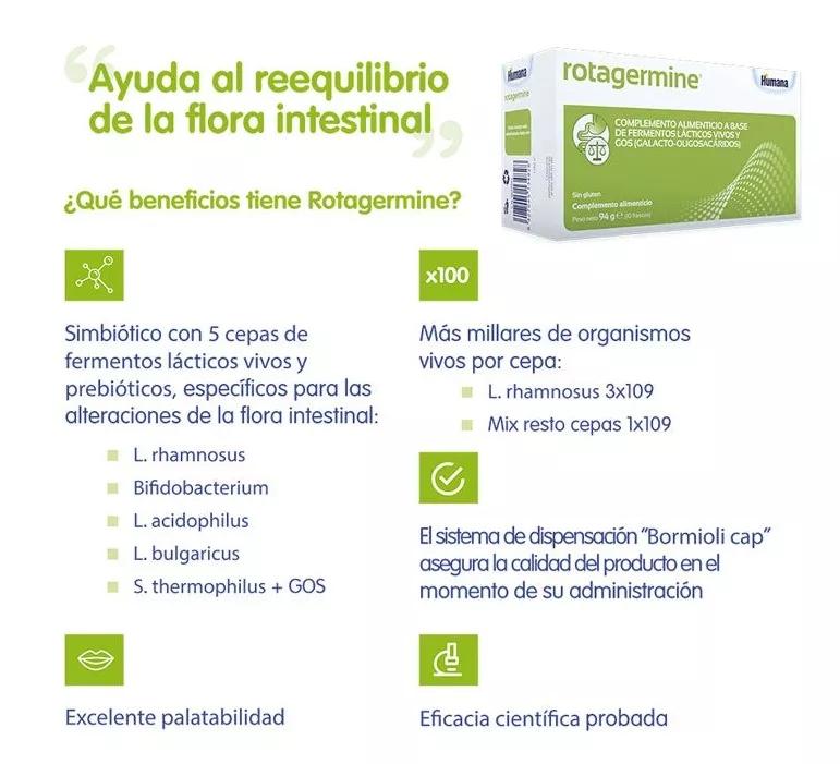 Humana Baby Rotagermine Probiotics 10 frascos x 8 ml