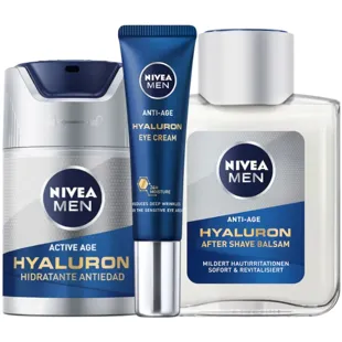 Nivea Men Hyaluron Crema Antiedad 50 ml + Contorno 15 ml + After Shave 100 ml