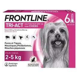 Frontline Tri-Act Chiens XS 2-5 kg 6 Pipettes