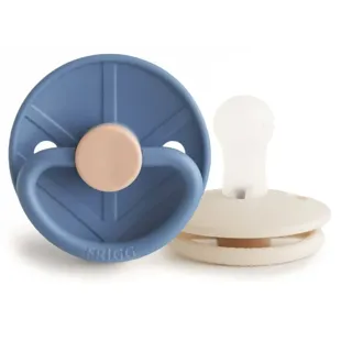 Frigg Little Viking Pacifier Block Silicone Ocean V./Cream +6m 2 units