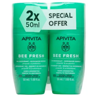 Apivita Bee Fresh Desodorante 24H 2x50 ml