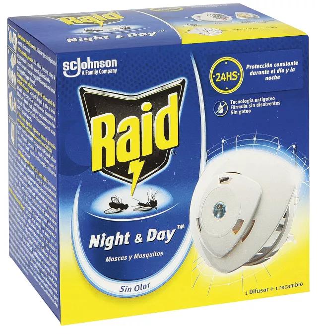 Raid Dispositivo elétrico Night&Day 1 + 1 substituição