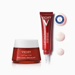 Vichy Routine Anti-Rides et Fermeté Liftactiv Crème de Jour Collagen Specialist 50ml & Soin Yeux 15ml