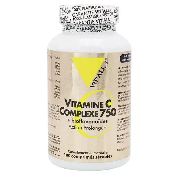 Vit'all+ Vitamine C Complexe 750 100 comprimés sécables