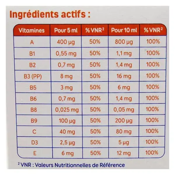 Alvityl Vitalité Solution buvable multivitaminée 11 vitamines dès 3 ans 150 ml