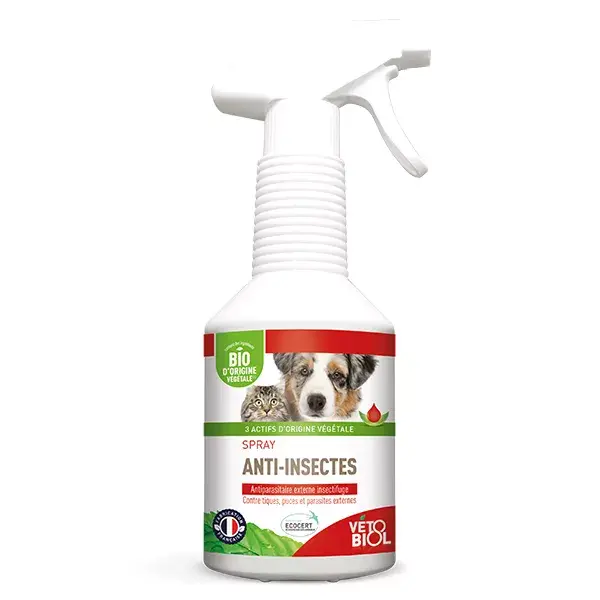 Vétobiol Antiparasitaire Lotion Anti-Insectes Bio 500ml