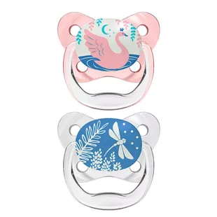 Dr Browns Prevent night pacifier 0-6 months pink 2ut