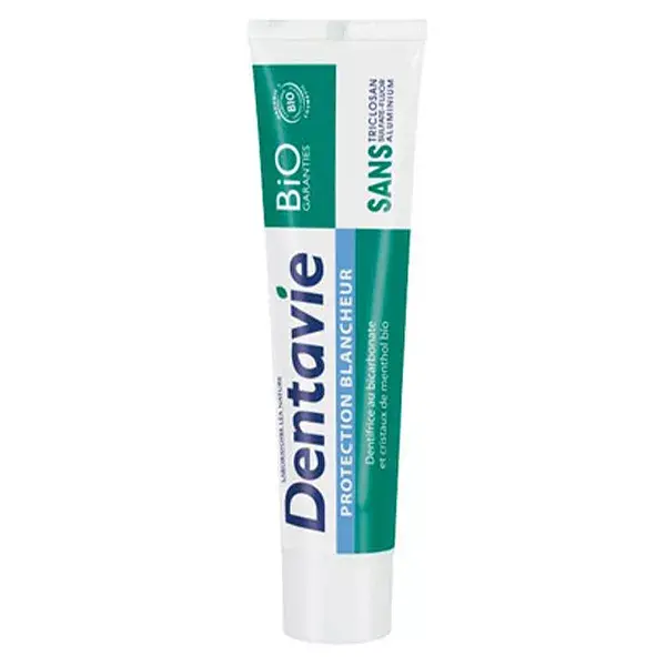 Dentavie Dentifrice Protection Blancheur Bicarbonate et Cristaux de Menthol Bio 75ml