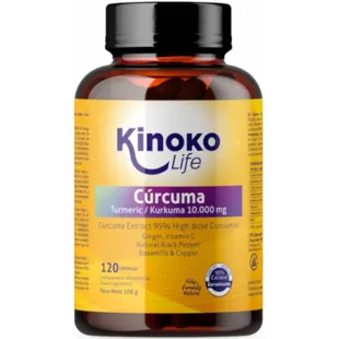 Kinoko Life Turmeric 95%, Ginger, Black Pepper and Boswellia 120 Capsules
