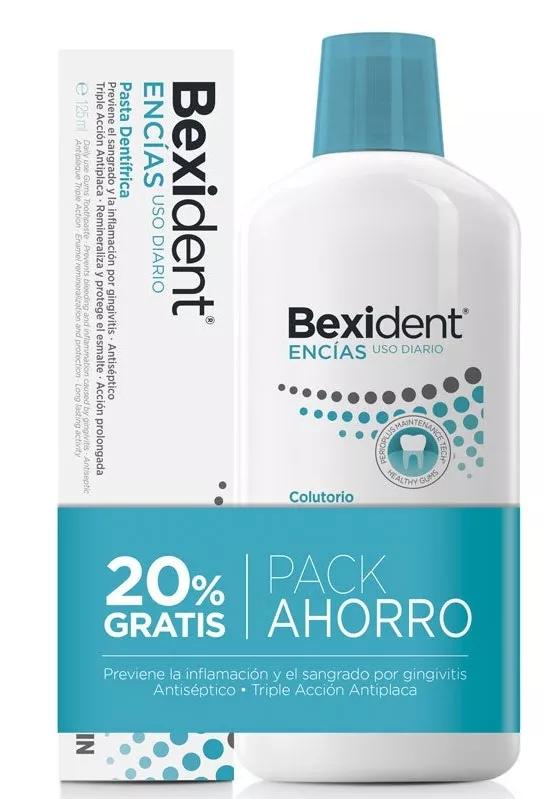 Bexident Pack Gum Mundwasser 500 ml + Bexident Gums Zahnpasta 75 ml