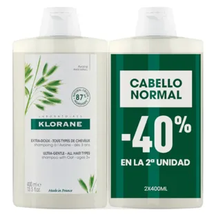 Klorane Shampoo Extra Suave de Aveia 2x400 ml