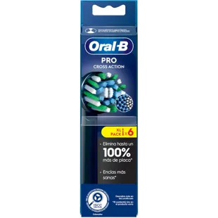 Oral-B Recambios Cepillo Eléctrico Cross Action Negro Pack 6 uds