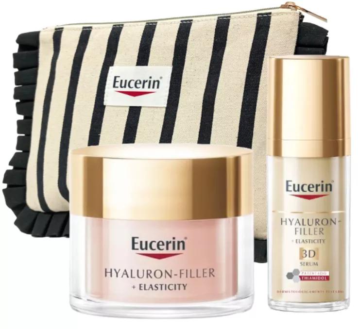 Eucerin Hyalluron Filler+ Elasticity Serum 30 ml + Day Cream 50 ml + Toiletry Bag