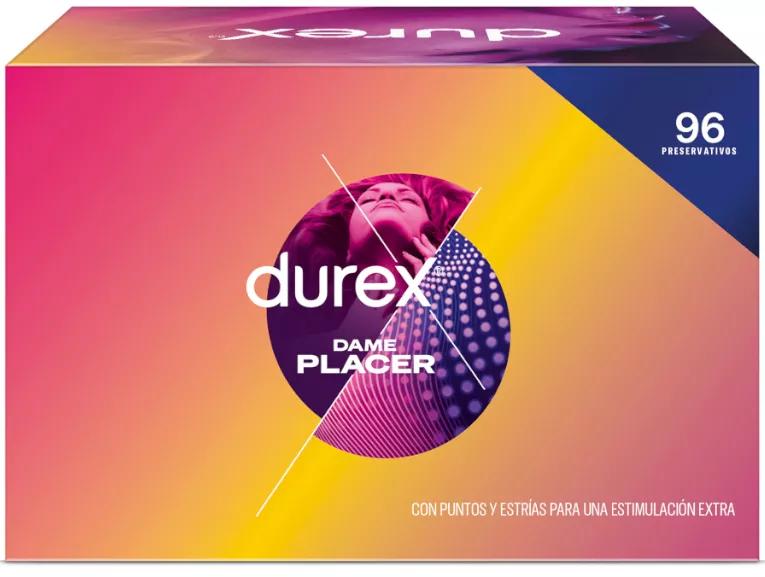 Durex Dame Placer Condooms met Noppen en Ribbels voor Extra Stimulatie 96 stuks