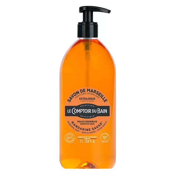 Le Comptoir du Bain Jabón de Marsella Extra Suave Mandarina Salvia 1L