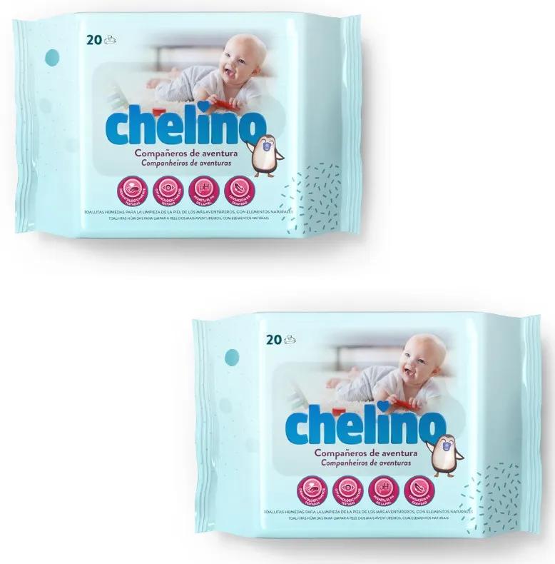 Lingettes pour bébé Chelino 2x20 pièces