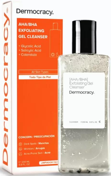 Dermocracy AHA/BHA Gel de Limpeza Esfoliante 200ml