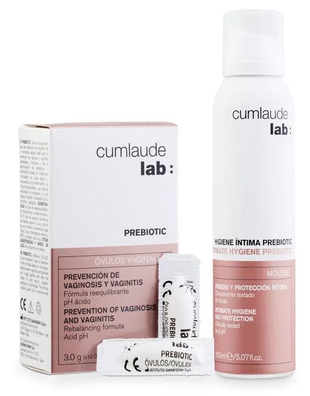 Imagen de Cumlaude Lab Prebiotic Óvulos Vaginales 10 uds + Mousse Higiene Íntima 150 ml