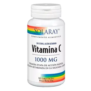 Vitamin C 1000 mg Solaray 30 Comp Verzögerte Wirkung