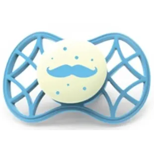 Nuvita Chupete Reflectante Tetina Anatómica +6m Bigote Azul