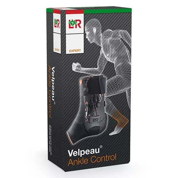 Velpeau Ankle Control Expert Ankle Orthosis Size 1 Black Orange