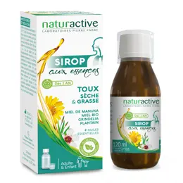 Naturactive GAE Sirop aux Essences Toux sèche et grasse  dès 1 an 120ml