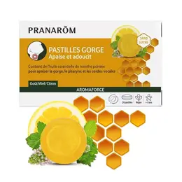 Pranarom Aromaforce Pastille Gorge Miel Citron 24 unités