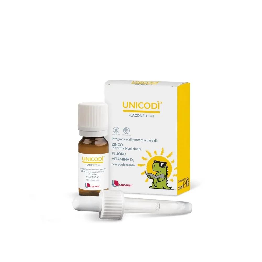 Unicodì Integratore di Fluoro e Zinco Per Bambini Gocce 15 ml