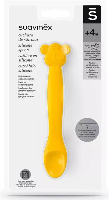 Suavinex Colhere  de Silicone para Bebés +4m Amarilla