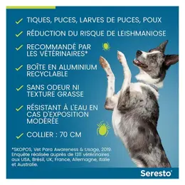 Seresto Grand Chien Collier Anti-Puces et Anti-Tiques +8kg 2 unités