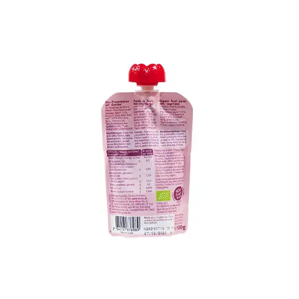 Holle Pouchy Apple Banana Beetroot Organic +6m 100g