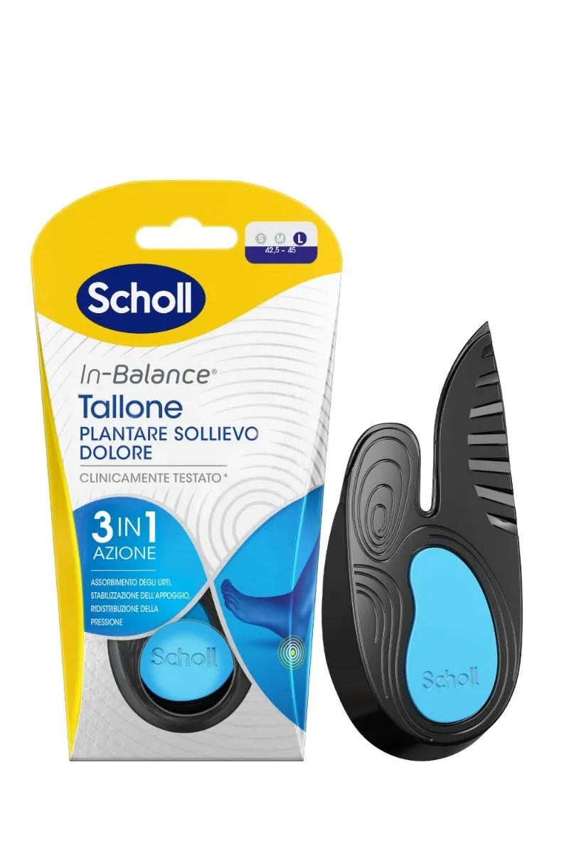 Scholl Plantari In-Balance Sollievo Dolore Tallone e Tendine di Achille Taglia L