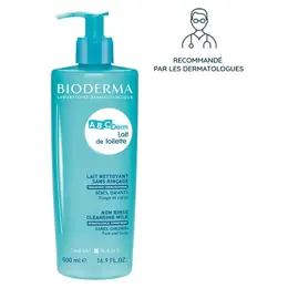 Bioderma ABCDerm Lait de Toilette Nettoyant Sans Rinçage Bébé Enfant 500ml