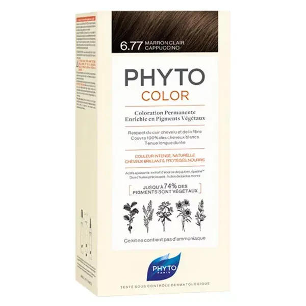Phyto PhytoColor Coloration Permanente N°6.77 Marron Clair Cappuccino
